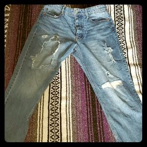 aeropostale ripped mom jeans
